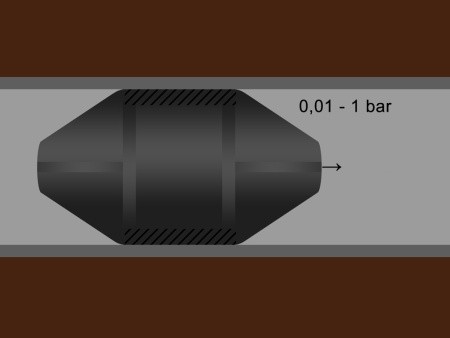 Пневматическое заглущающее перекрытие LAMPE тип 1-400, применение