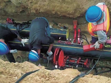 Машина для сварки пластиковых труб с гидравлическим приводом Shengda SHD250, применение